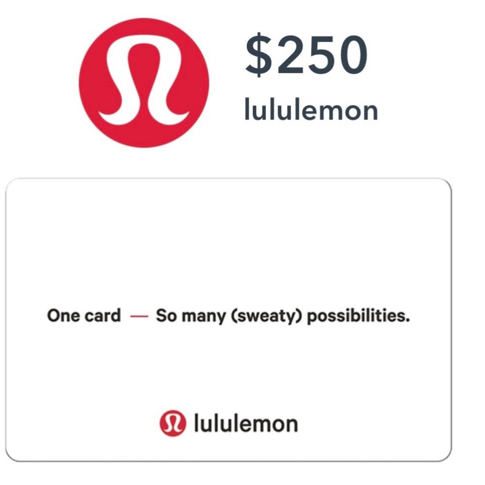 $250 Lululemon Gift card